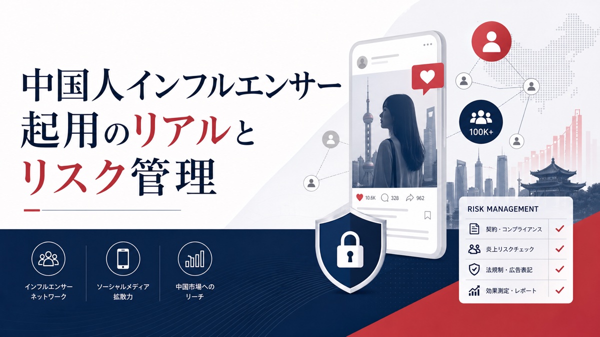 中国人インフルエンサー起用のリアルとリスク管理—2026年の教訓