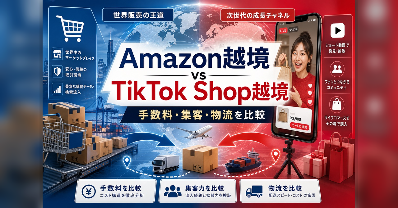 Amazon越境 vs TikTok Shop越境 — どっちから始めるべきか？
