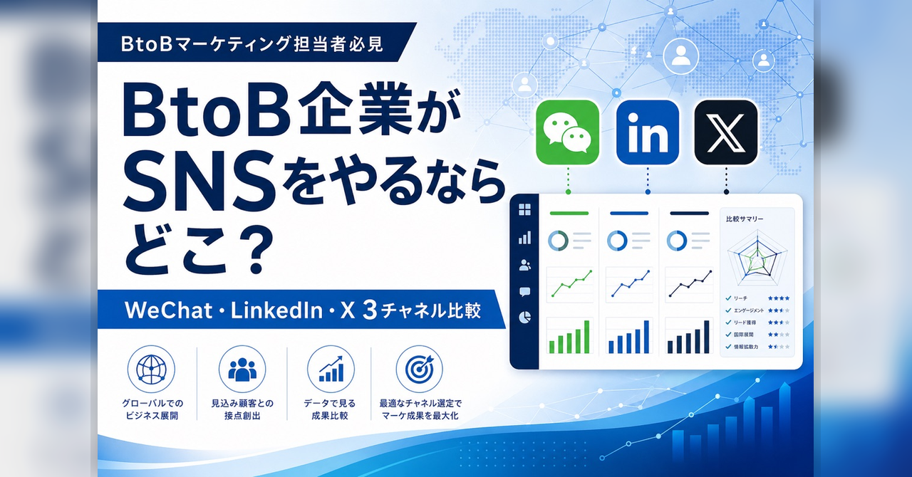 BtoB企業のSNSマーケ必須3チャネル—LinkedIn・X・TikTokをどう使い分けるか