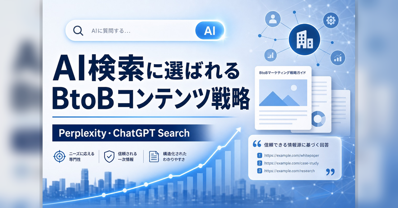 Perplexity・ChatGPT Searchに「選ばれる」BtoBコンテンツ戦略